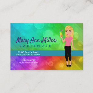 Affärskort av bartender-enheten Blonde Visitkort