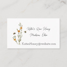 Affärskort av bin och blommor visitkort