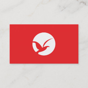 AFFÄRSKORT AV BIRD I CIRCLE LOGOTYP (RED) VISITKORT