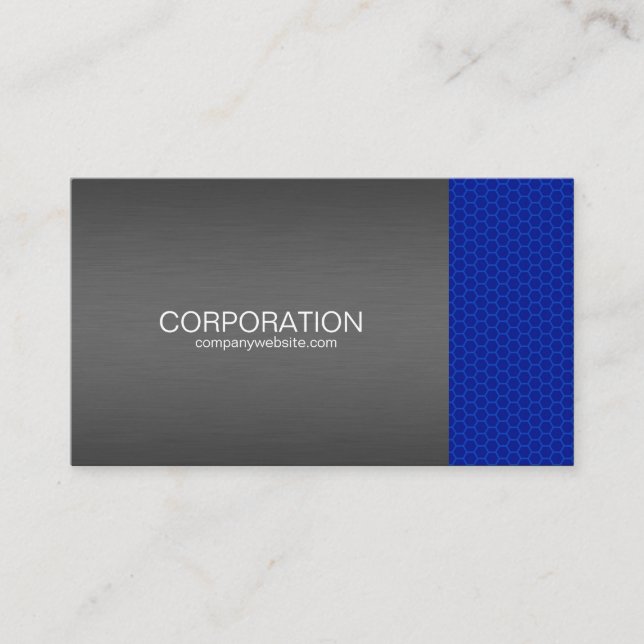 affärskort av blått bikaka visitkort (Framsida)