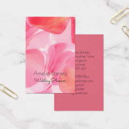 Affärskort av Blommigt för söt Rosa Visitkort