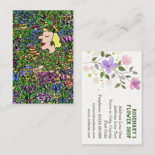 Affärskort av blomsterförsäljare visitkort