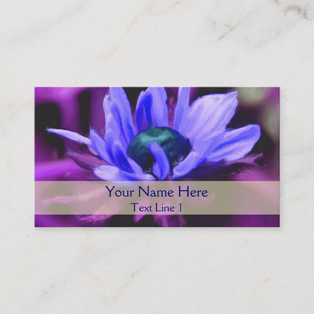 Affärskort av Daisy Blommigt lila Visitkort (Framsida)
