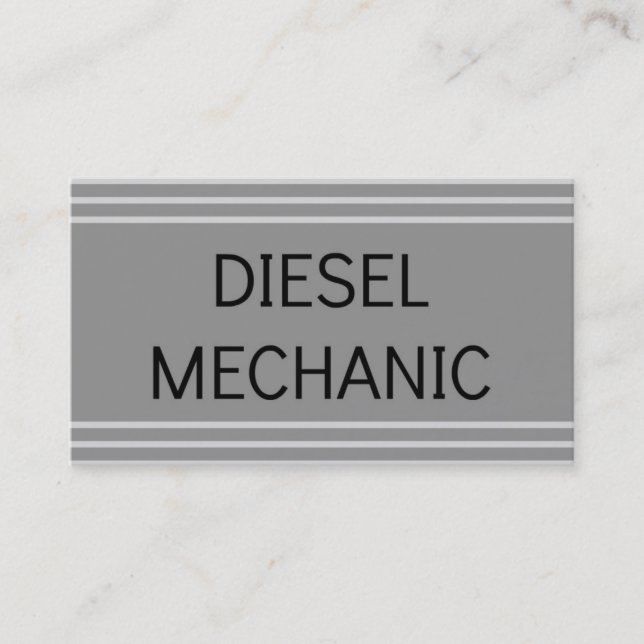 Affärskort av dieselmekanik visitkort (Framsida)