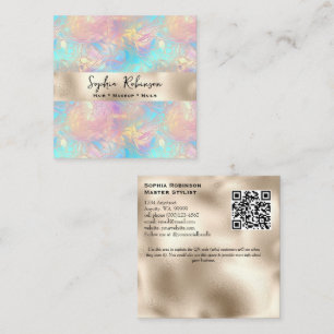 Affärskort av elegant Iridescent och peearl Foil Rabattkort