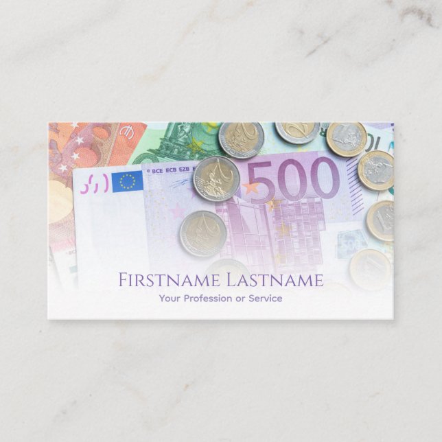 affärskort av eleganter till finansexperter visitkort (Framsida)