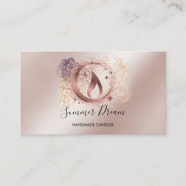 Affärskort av enkelt modererat handgjort honungslj visitkort (Framsida)