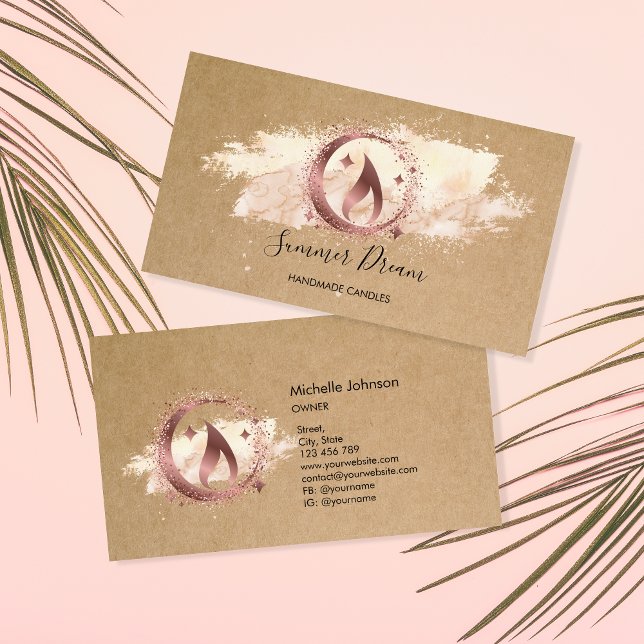 Affärskort av enkelt modererat handgjort honungslj visitkort (Skapare uppladdad)