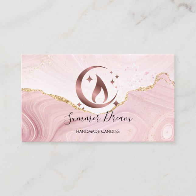 Affärskort av enkelt modererat handgjort honungslj visitkort (Framsida)