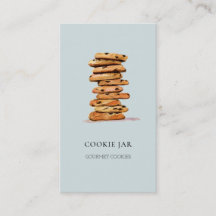 Affärskort av färgen blått i bakverk