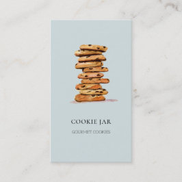 Affärskort av färgen blått i bakverk visitkort