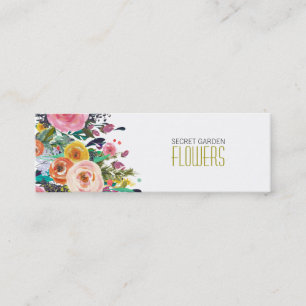 Affärskort av färgen Florist Smala Mini Visitkort