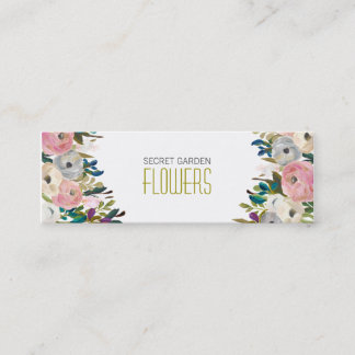 Affärskort av färgen Florist Smala Mini Visitkort