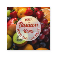 Affärskort av färsk frukt av foodie