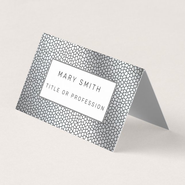 Affärskort av fastglaset Silver Visitkort (Framsida)