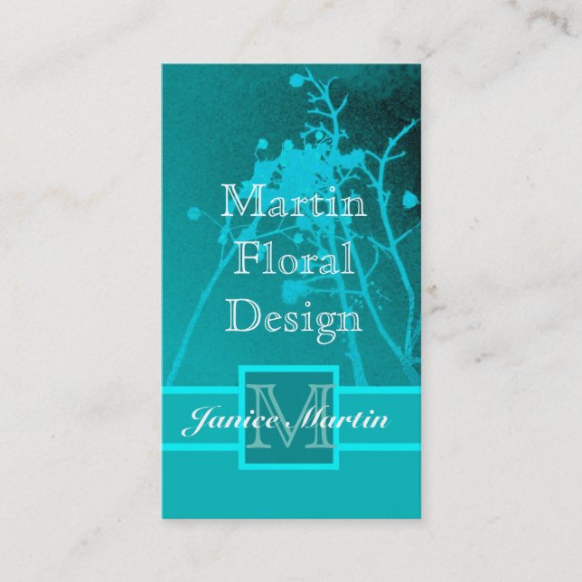 affärskort av floriserad anpassningsbar på dubblan visitkort (Framsida)