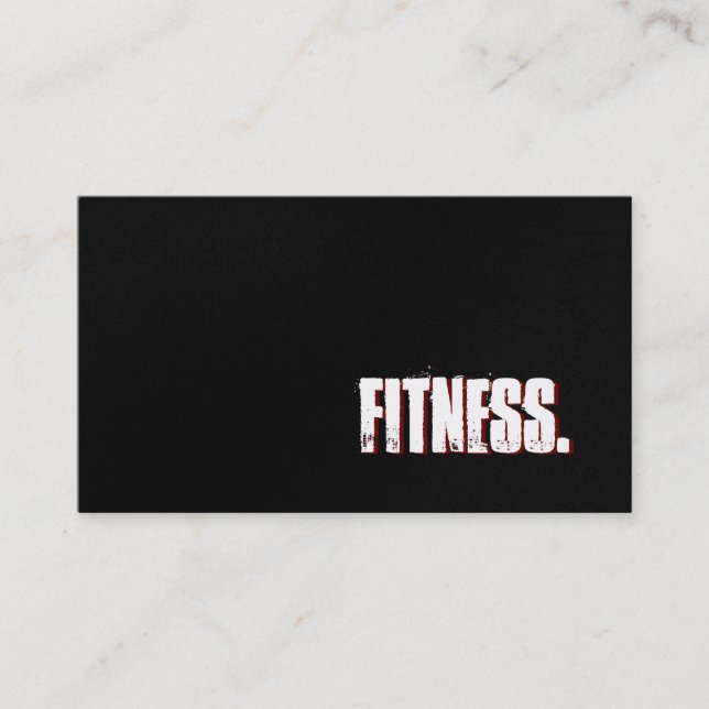 Affärskort av Grått Black Fitness på dubblan Sided Visitkort (Framsida)