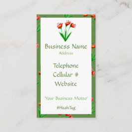 Affärskort av Grönt och kvinnlig Söt Visitkort