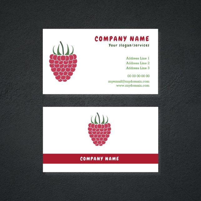 Affärskort av hallon visitkort (Raspberry Business Card)