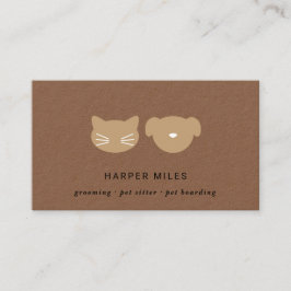 Affärskort av hund katt och  visitkort