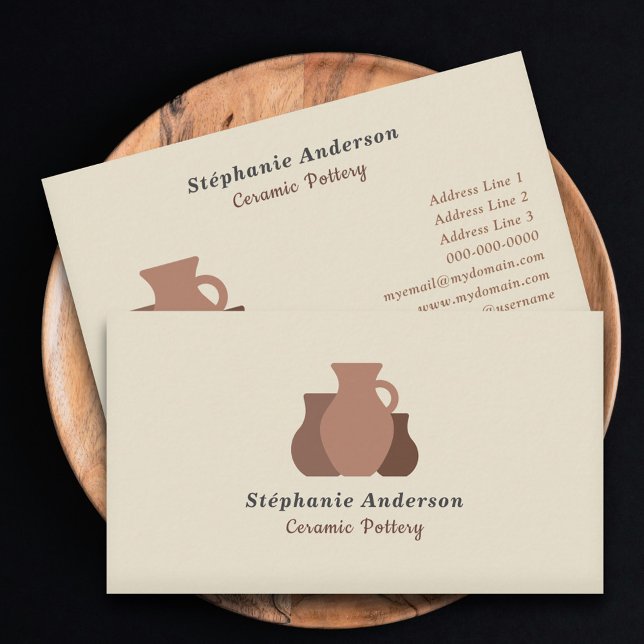 Affärskort av keramiska potterikonstnär visitkort (Ceramic Pottery Artist Business Card)