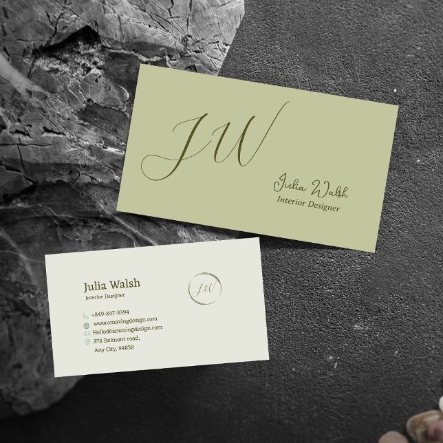 Affärskort av Luxuridisk Grönt Visitkort (Skapare uppladdad)