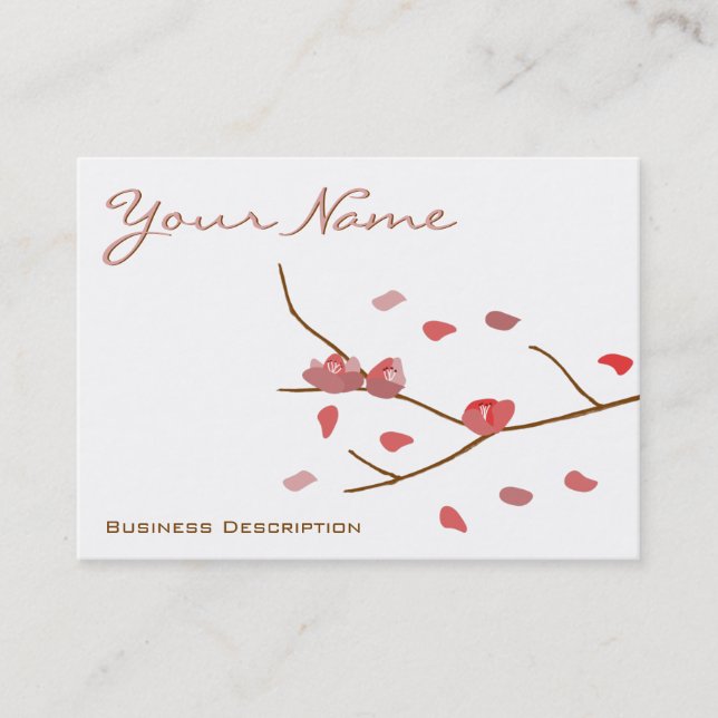 Affärskort av mandelblommor visitkort (Framsida)