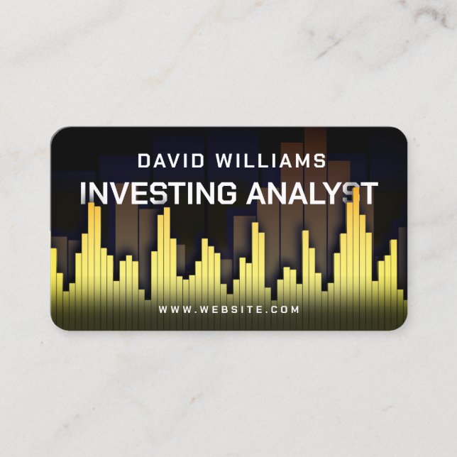 Affärskort av marknadsljus och finansiella ljus visitkort (Framsida)