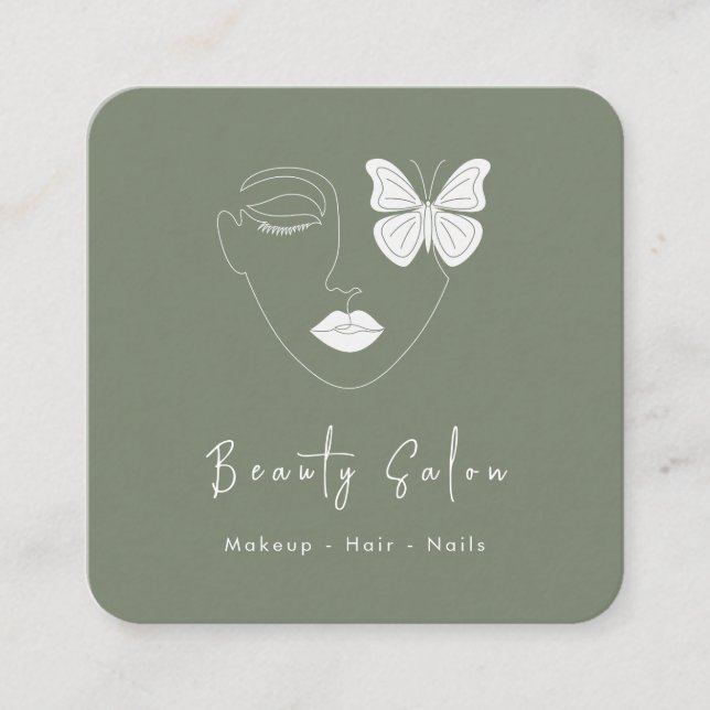 Affärskort av minimal Professionell för Beauty Sal Fyrkantigt Visitkort (Framsida)