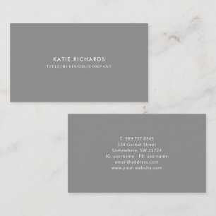 Affärskort av minimalistisk Professionell Grått Visitkort