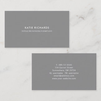 Affärskort av minimalistisk Professionell Grått Visitkort