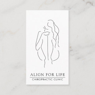 Affärskort av minimalistiskt chiropraktor visitkort