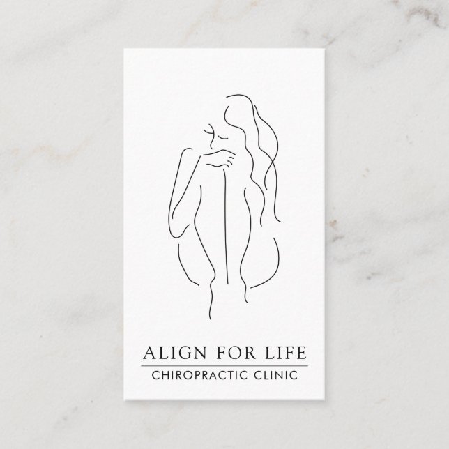 Affärskort av minimalistiskt chiropraktor visitkort (Framsida)