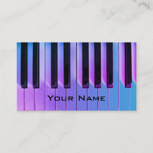 affärskort av nyare lila blue piano-musik visitkort