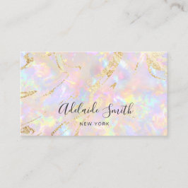 affärskort av opalsten av mjuk rosa visitkort