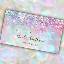 affärskort av opalsten glitter