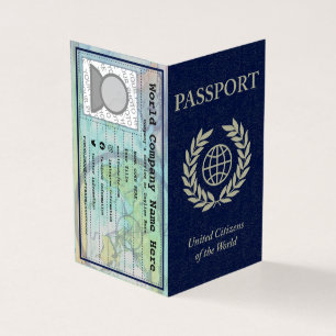 affärskort av pass visitkort