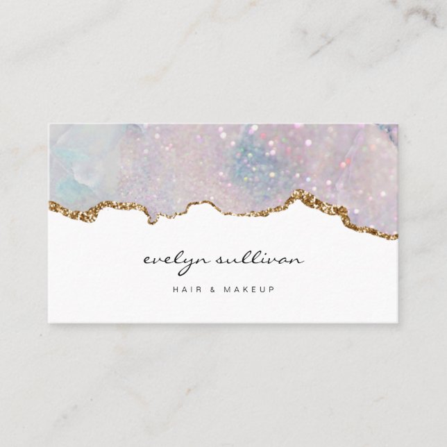 affärskort av pastellskönhetssalong visitkort (Framsida)