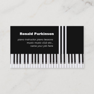 affärskort av piano-musik visitkort