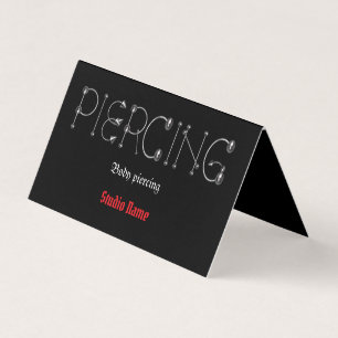 Affärskort av piercing salon visitkort
