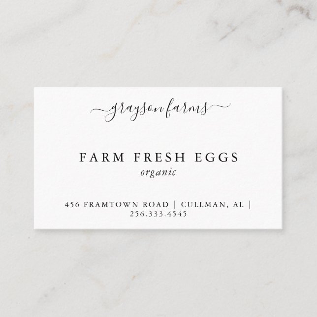 Affärskort av produkt visitkort (Framsida)