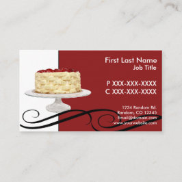 affärskort av rödvita kakor i anpassade visitkort