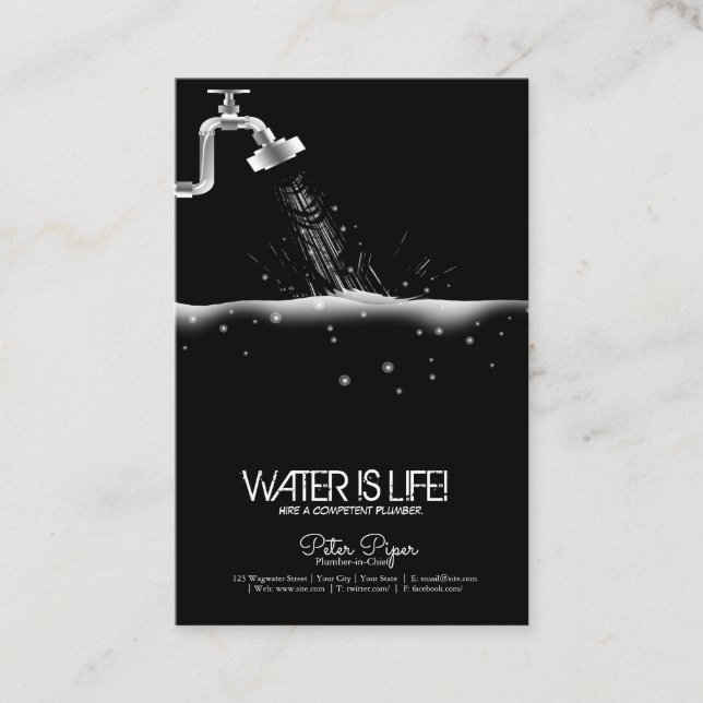 Affärskort av rörmokare visitkort (Framsida)