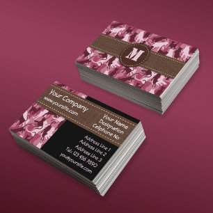 Affärskort av Rosa Camouflage Vågrät Visitkort