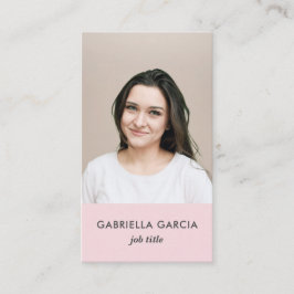 Affärskort av rosa Logotyp QR-kod för fotoProfessi Visitkort