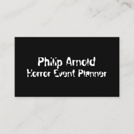 Affärskort av skräck visitkort