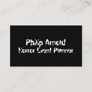 Affärskort av skräck visitkort