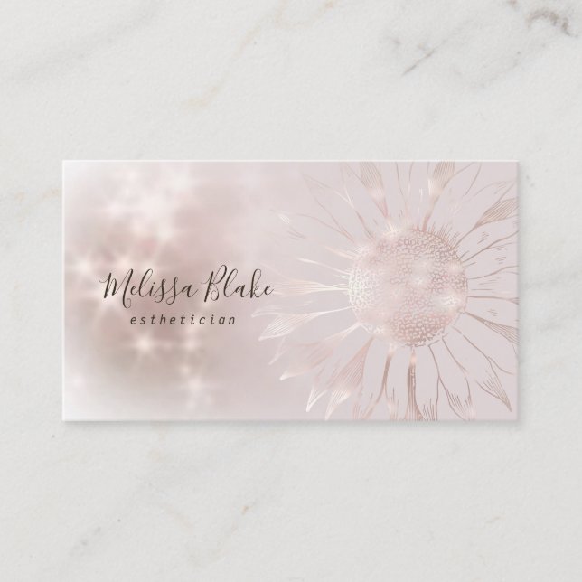 affärskort av solroslogotyp visitkort (Framsida)