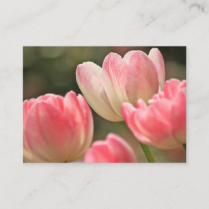 affärskort av söt rosa-tulpanblommor visitkort