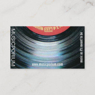 affärskort av vinylregister visitkort